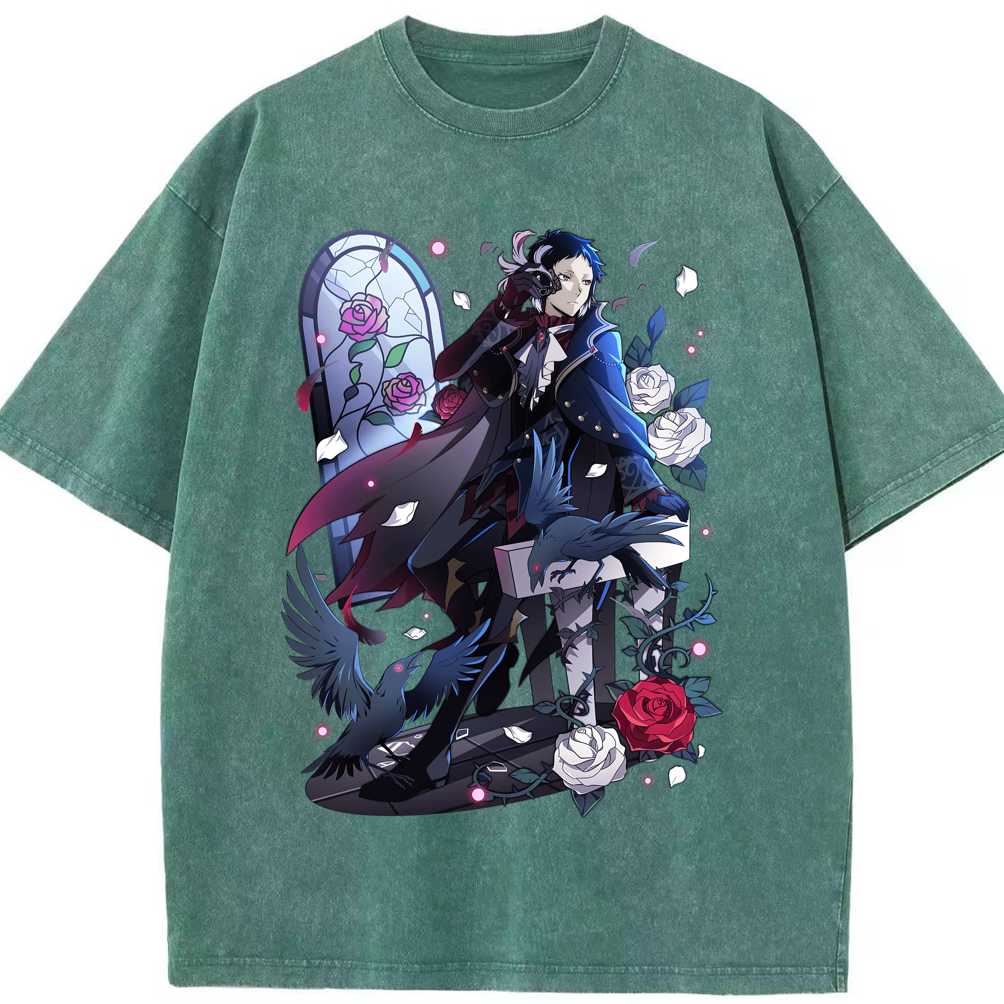 （画像用） 文豪ストレイドッグス Bungo Stray Dogs 綿100% ヴィンテージ風 半袖Tシャツ（フロントプリント）